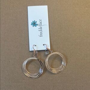 New fashion Gold rose gold Hoop layer dangle Earrings